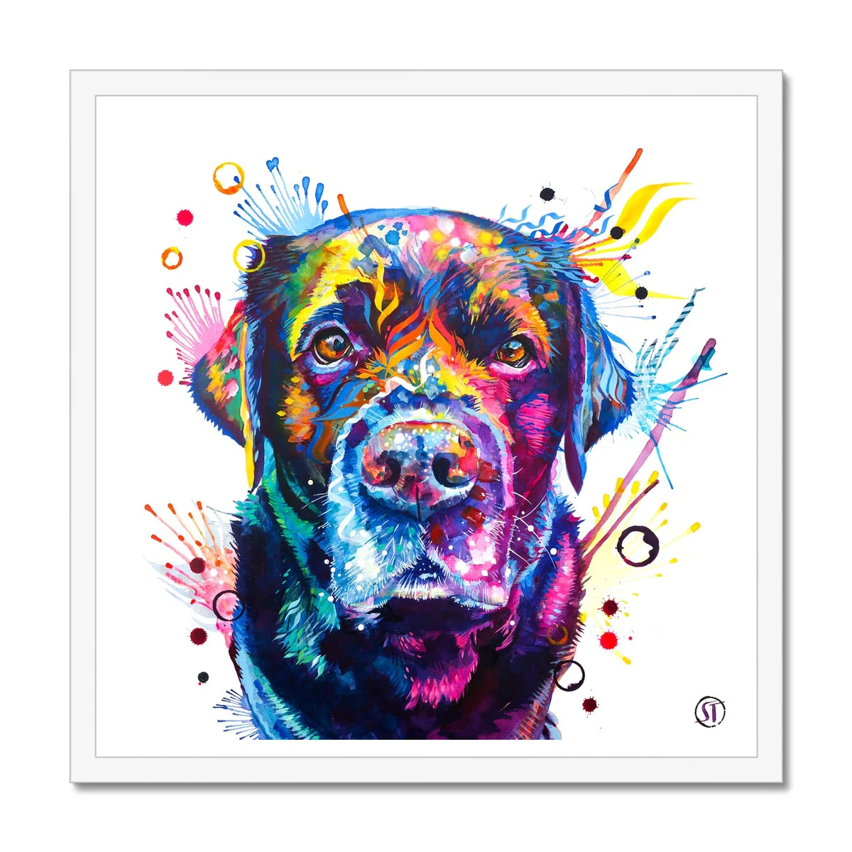Beckett the Black Lab Framed Print - Image 2