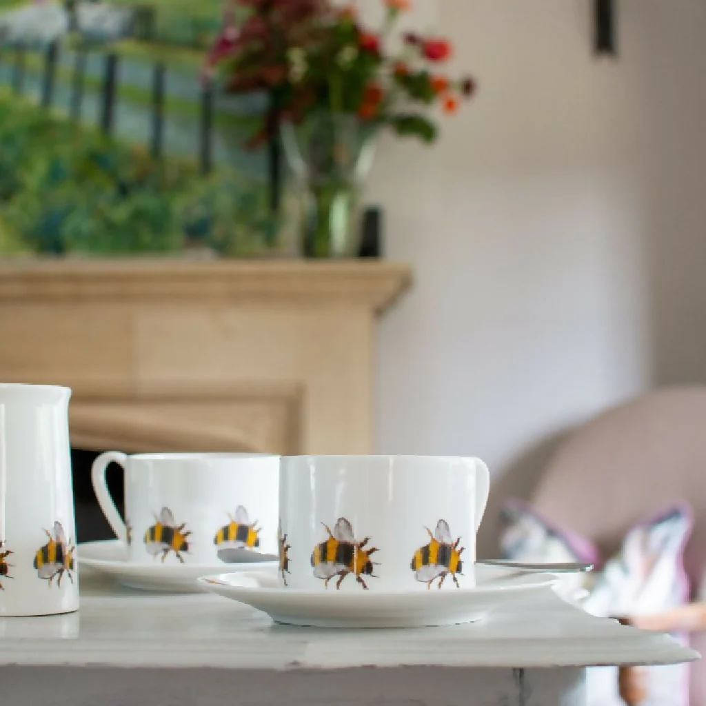 Bee Mug & Saucer