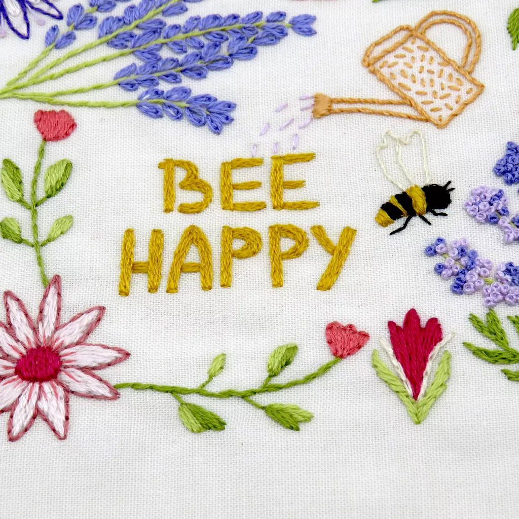 Bees and Blossoms Hand Embroidery Kit - Image 4
