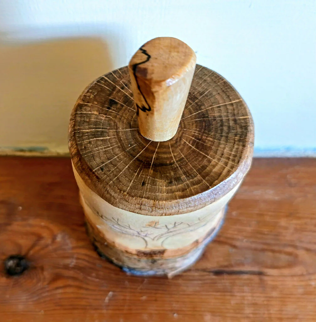 Birch Trinket Box - with tree decoration. - Image 5
