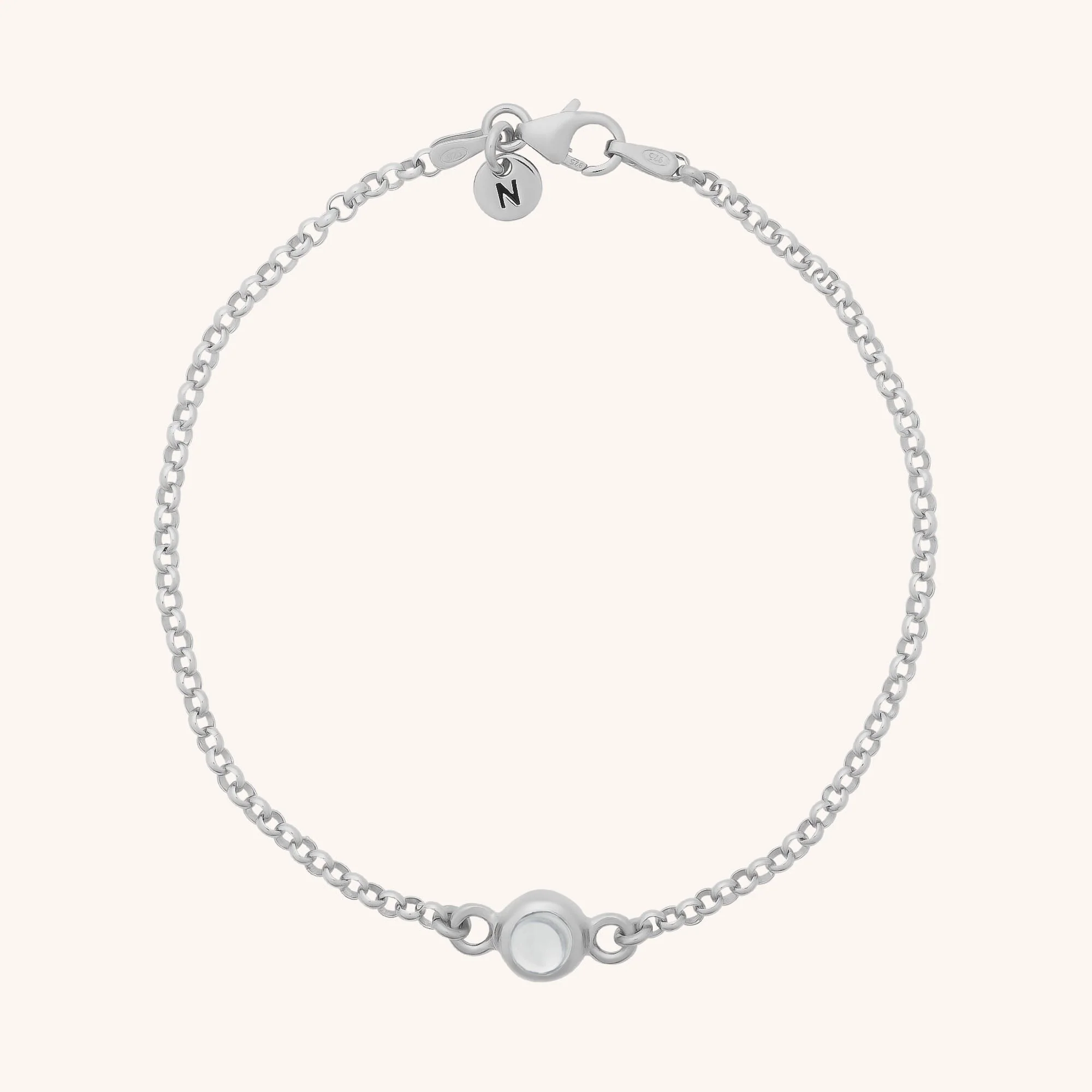 Birthstone Gem Dot Bracelet - April
