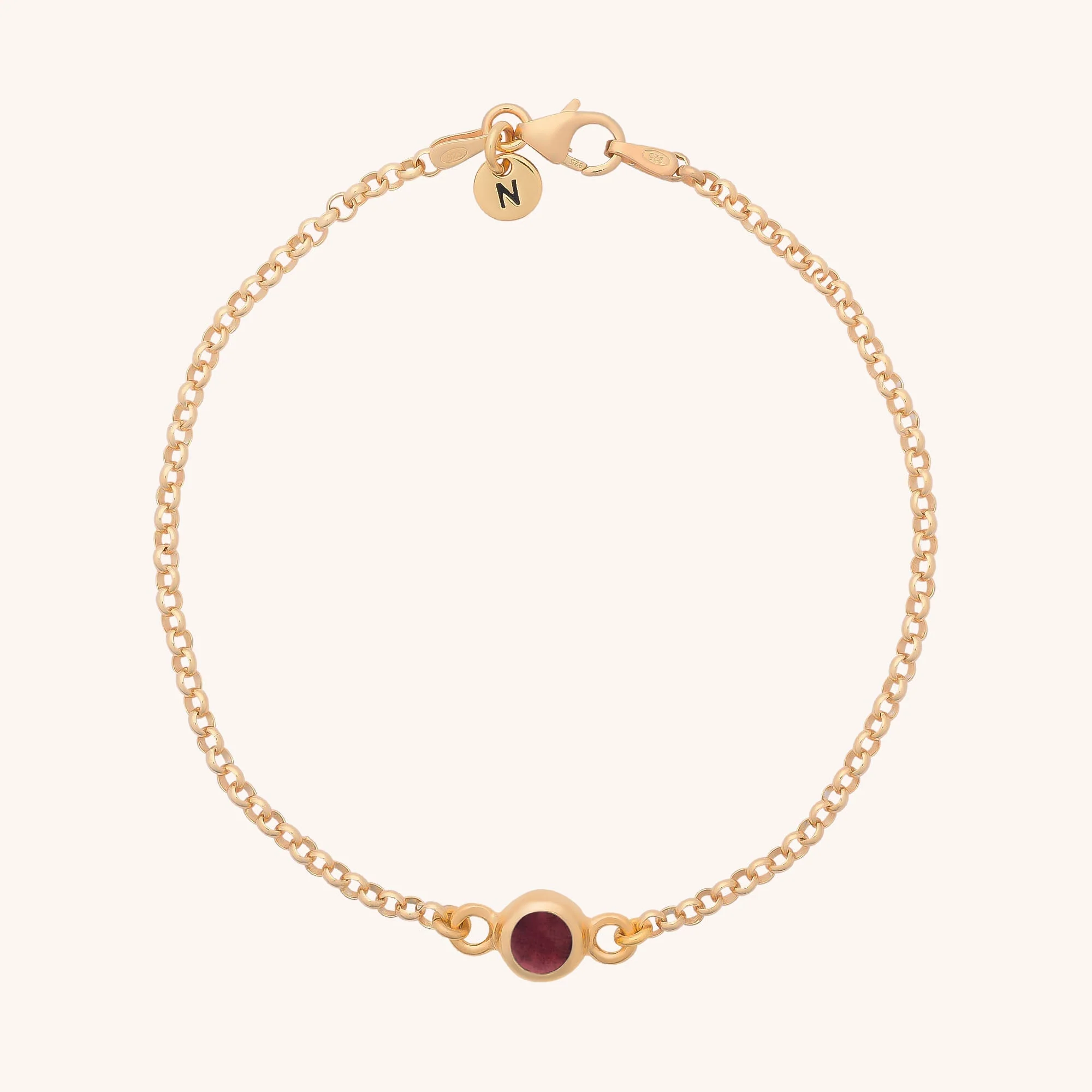Birthstone Gem Dot Bracelet - January