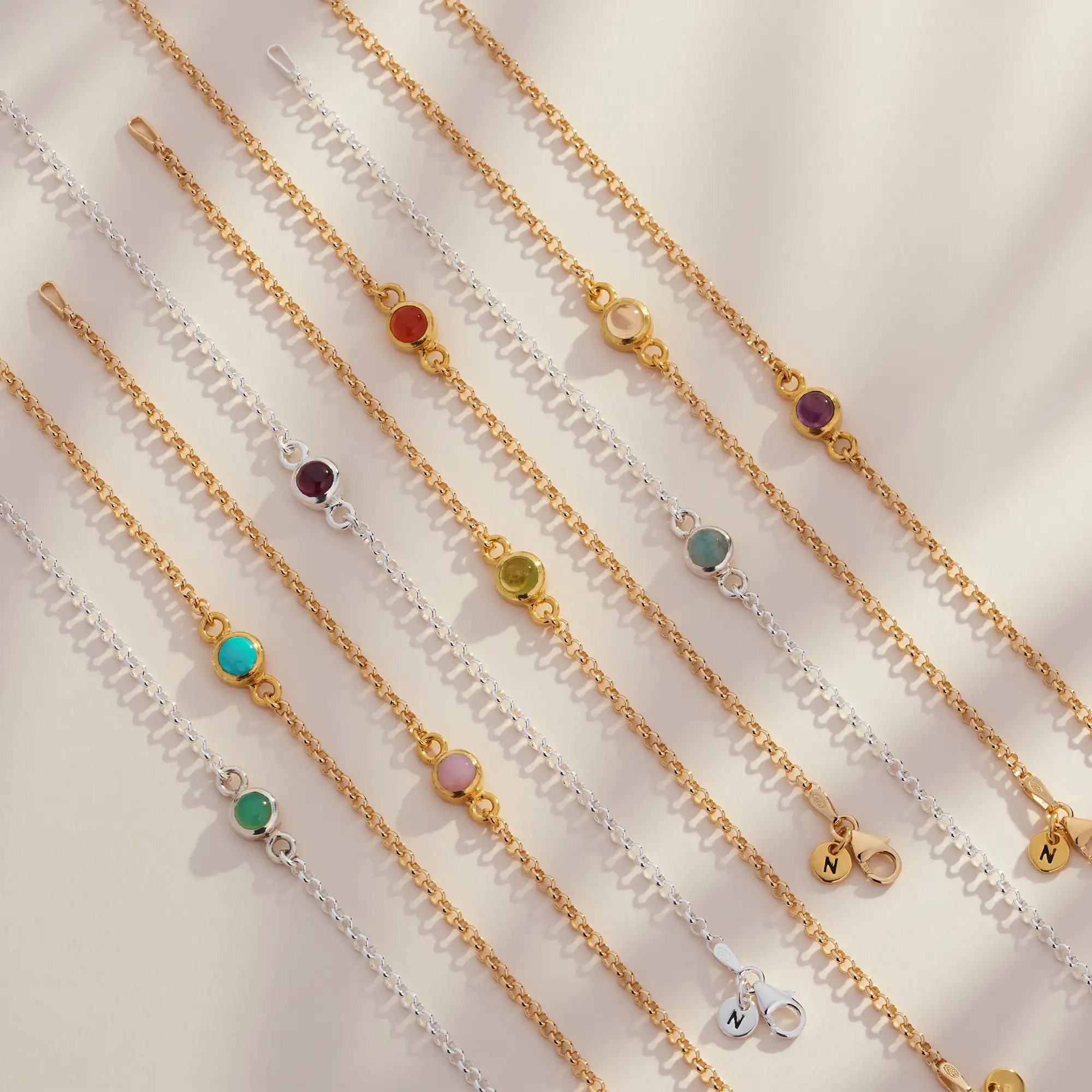 Birthstone Gem Dot Bracelet - January - Image 3