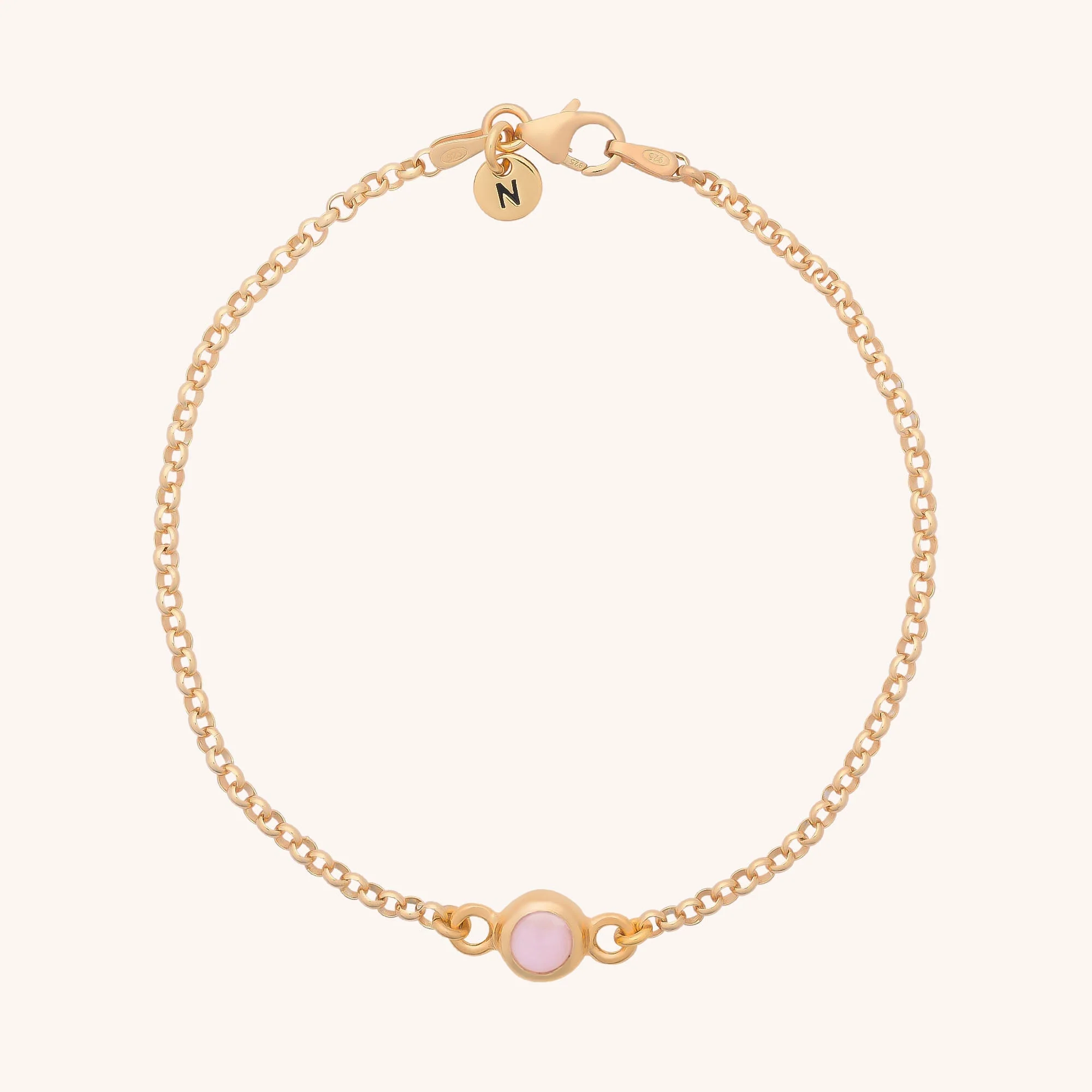 Birthstone Gem Dot Bracelet - October