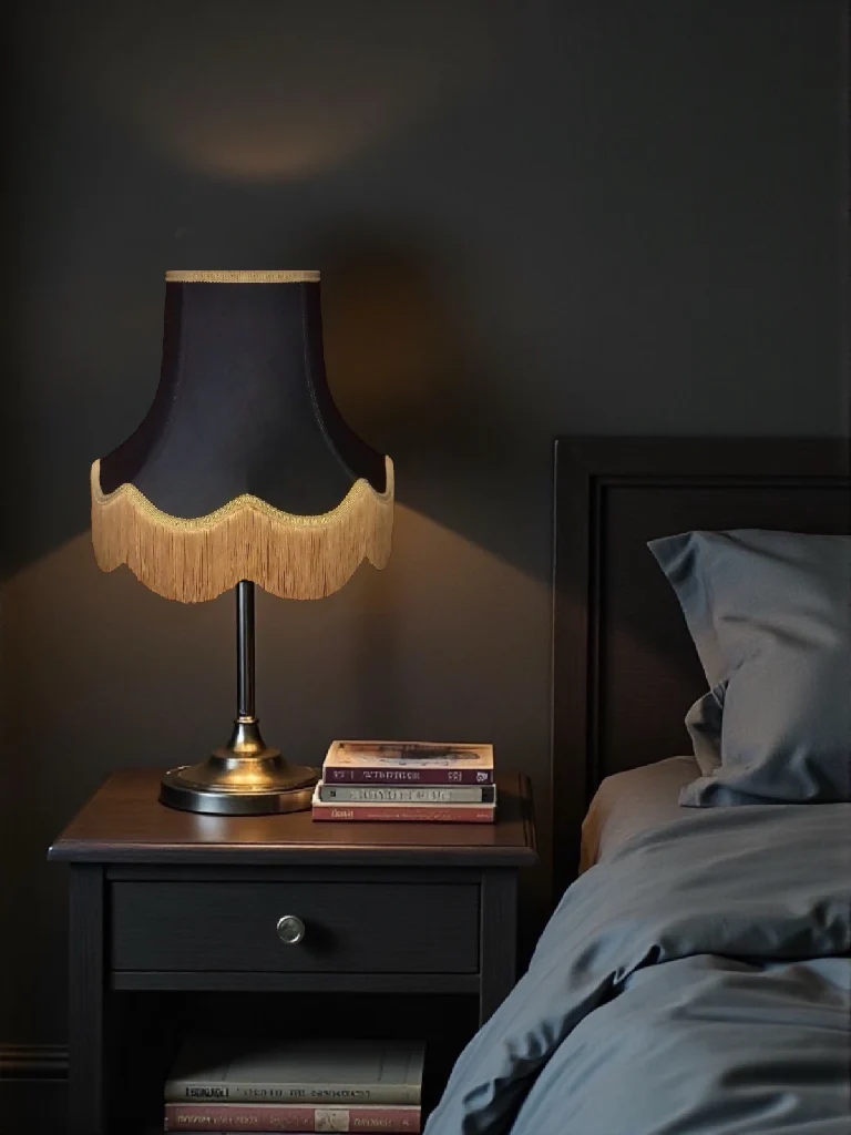 Black fabric lampshades with gold trimmings - Available in 8 sizes - Image 4