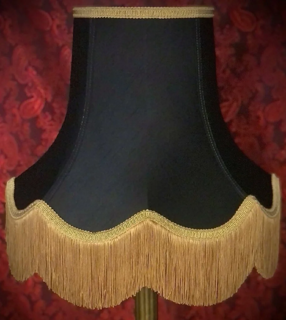 Black fabric lampshades with gold trimmings - Available in 8 sizes - Image 6