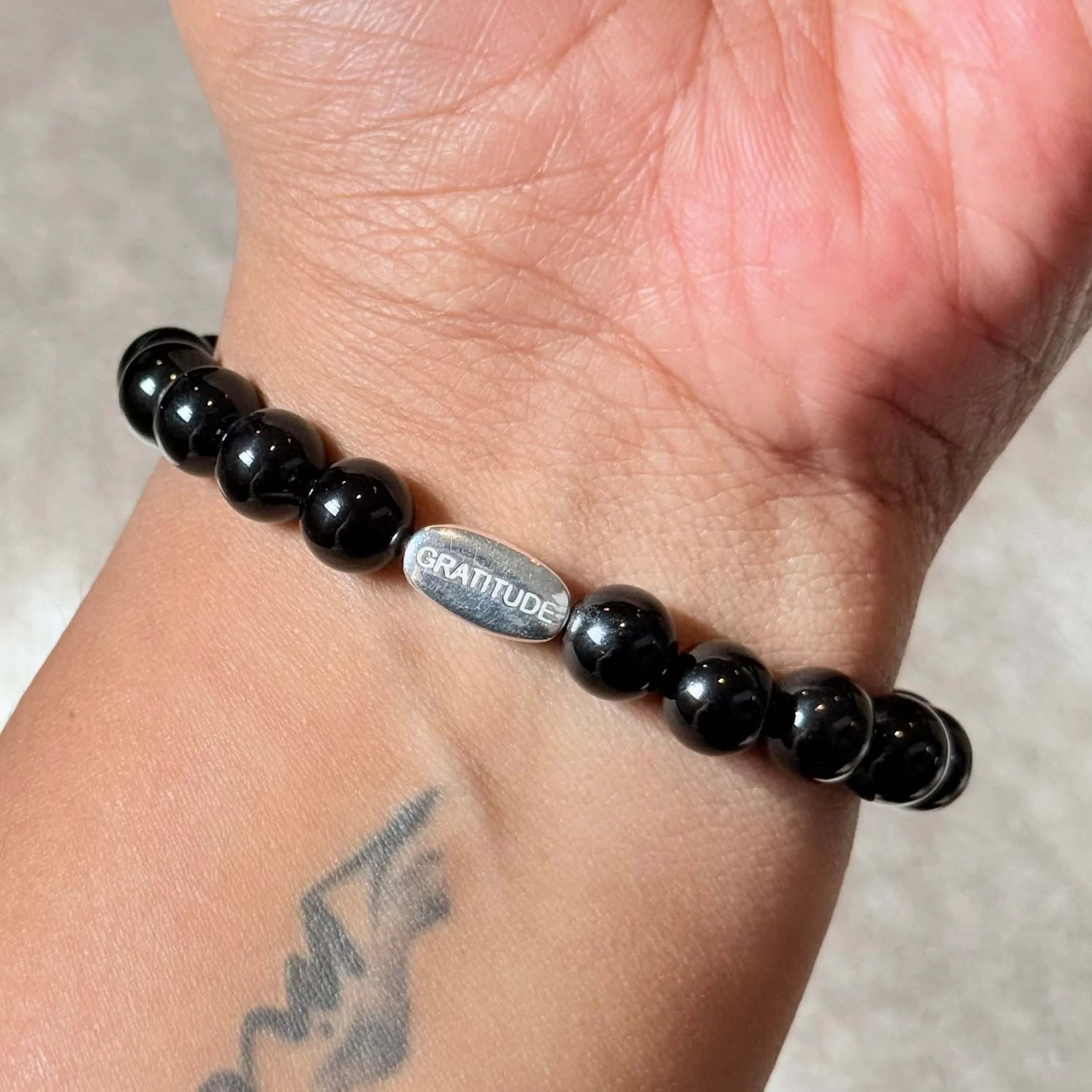 Black Onyx and Sterling Silver Beaded Bracelet - Image 6