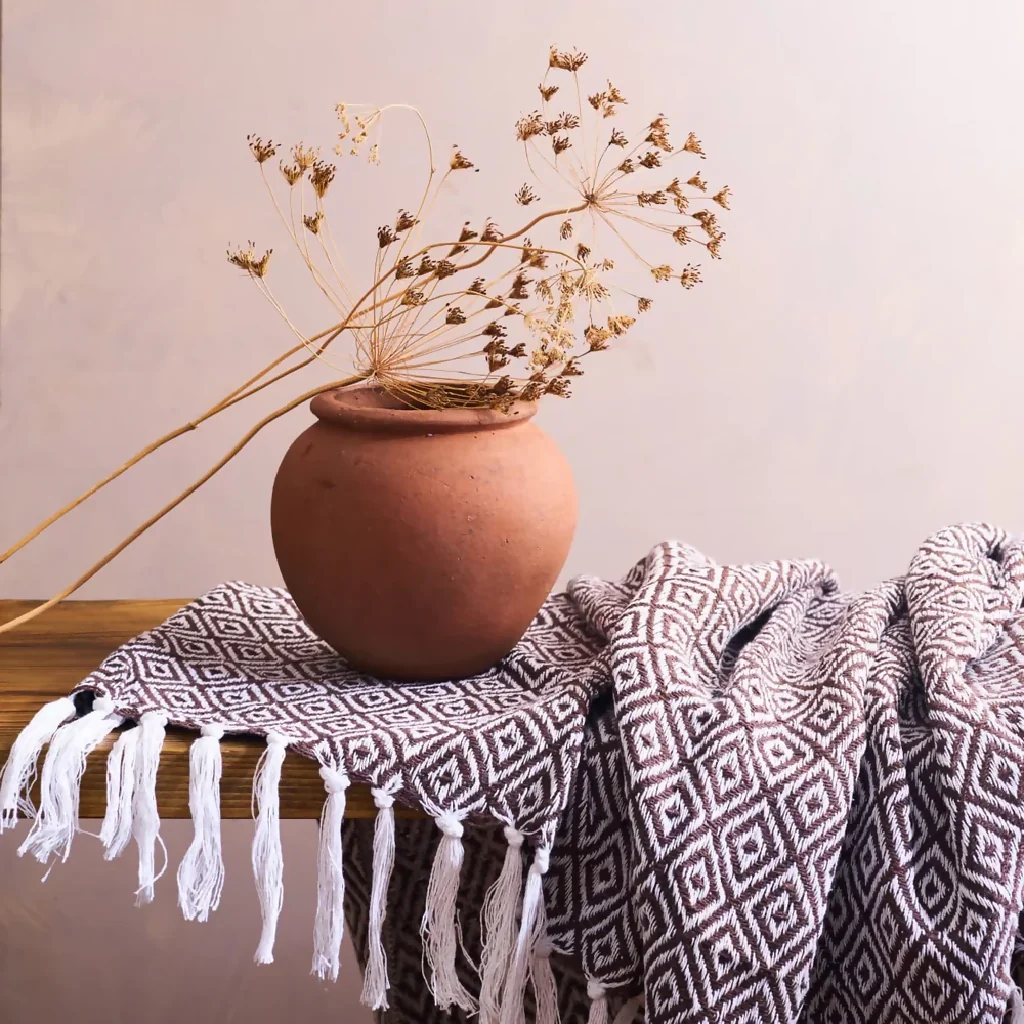 Black & White Cotton Throw Blanket