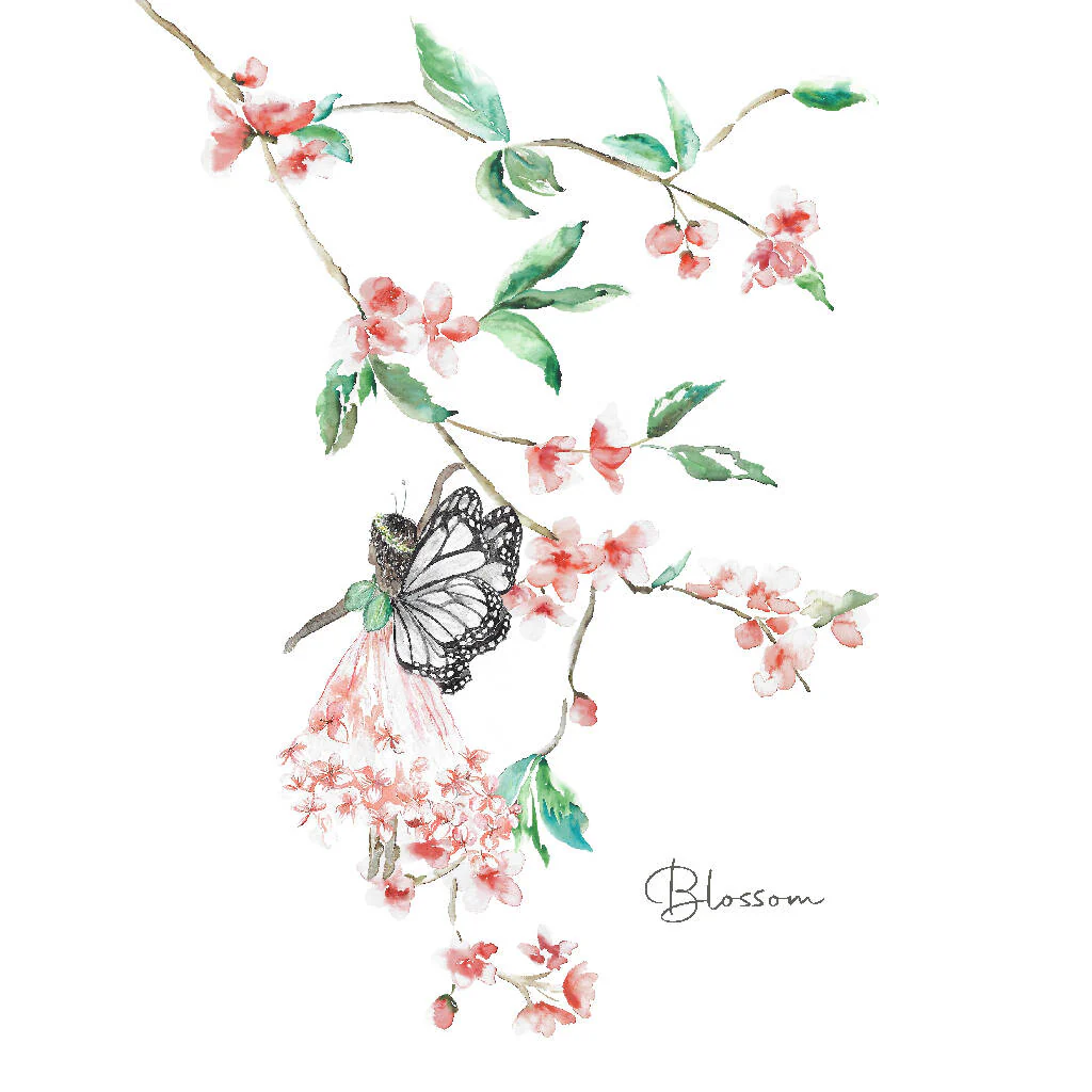 Blossom Flower Fairy Watercolour Art Print - Image 2