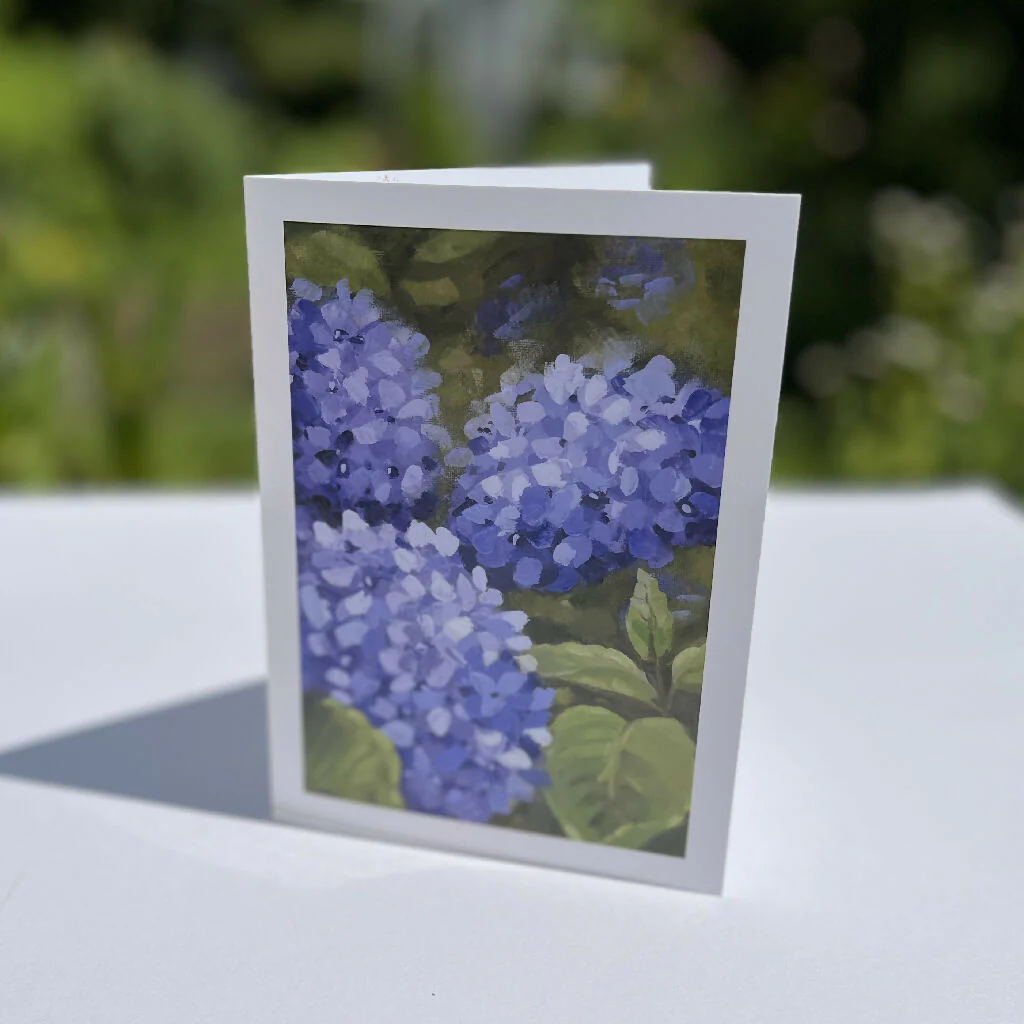 Blue Hydrangeas Greeting Card
