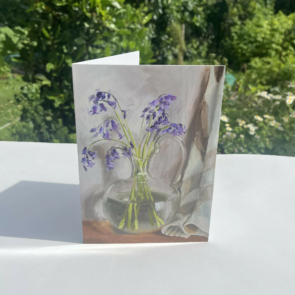 Bluebells and Glass Greeting Card