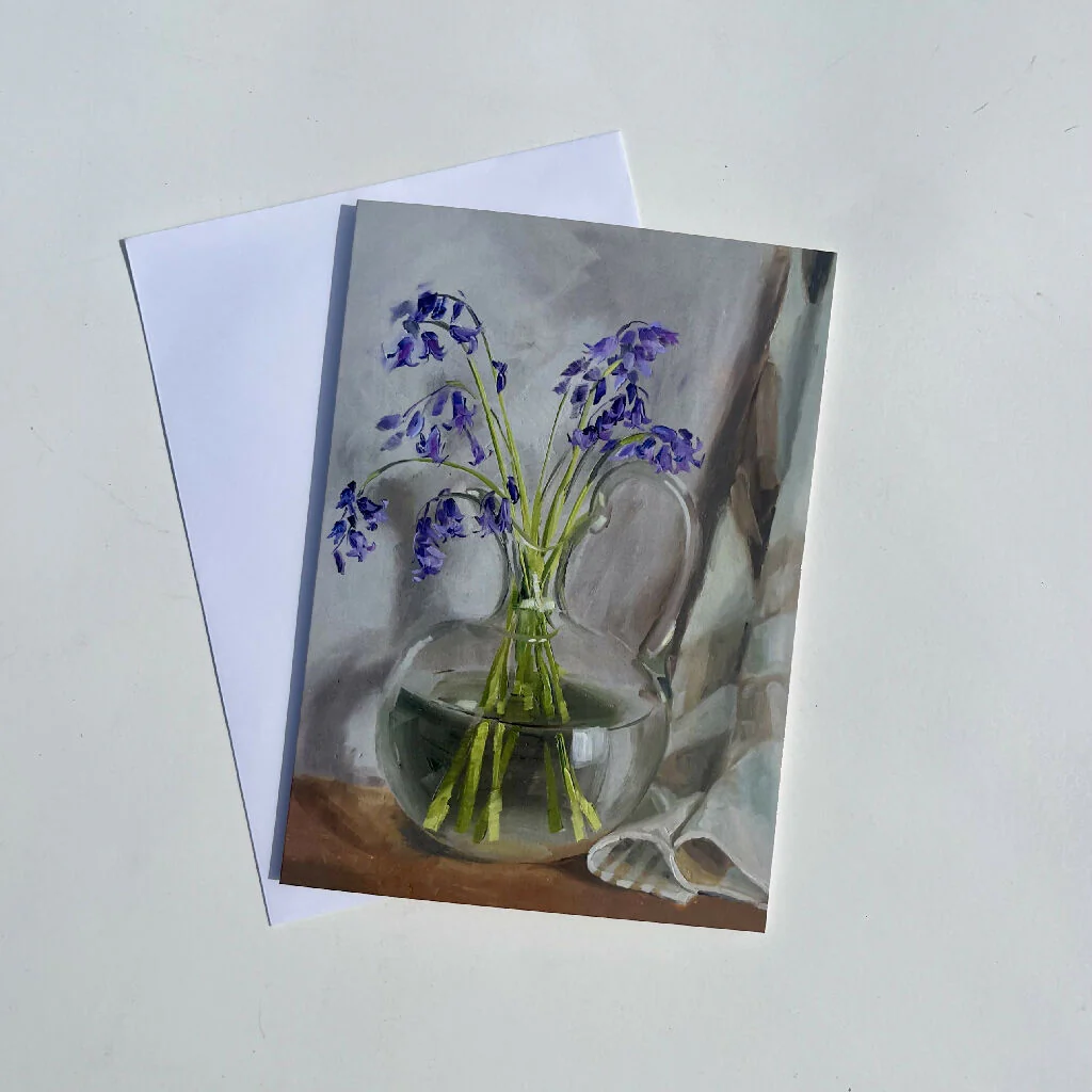 Bluebells and Glass Greeting Card - Image 2