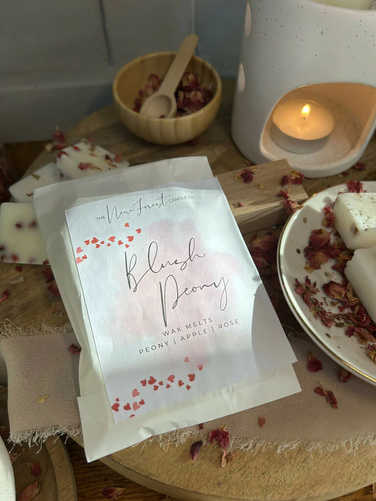 Blush Peony Botanical Wax Melts, Valentines Day Wax Melts - Image 3