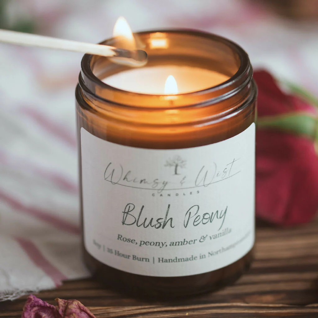 Blush Peony Soy Candle - Image 3