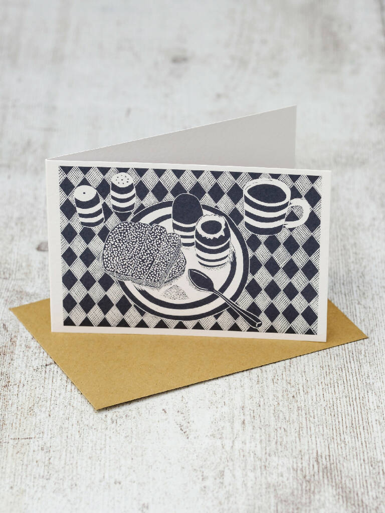Boiled Eggs and Soldiers A6 Greeting Card