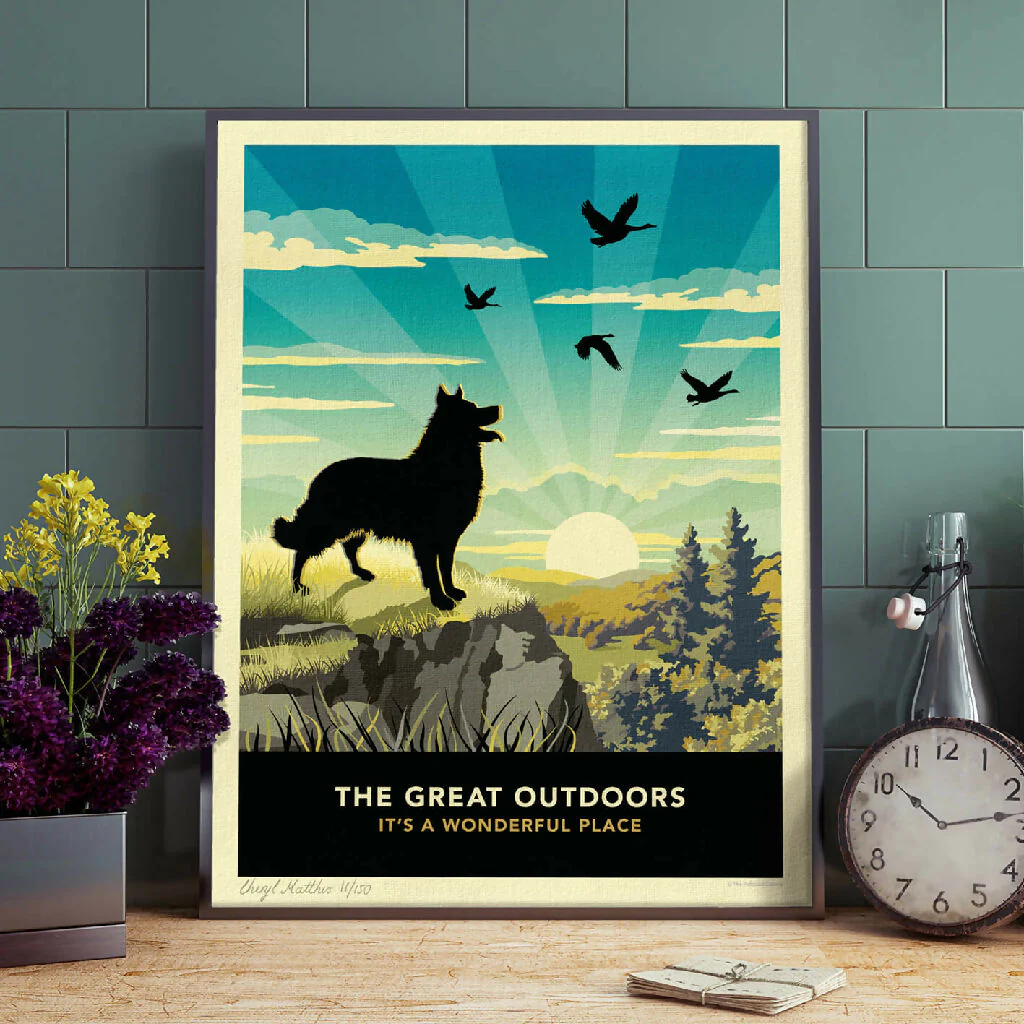 BORDER COLLIE 'THE GREAT OUTDOORS’ LIMITED EDITION ART PRINT