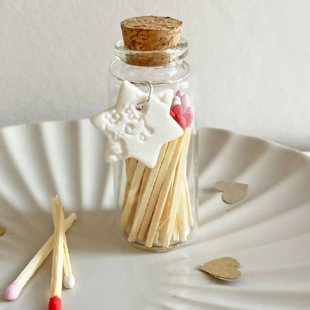 A Bottle Of Mixed Matches And Porcelain Charm - Image 2