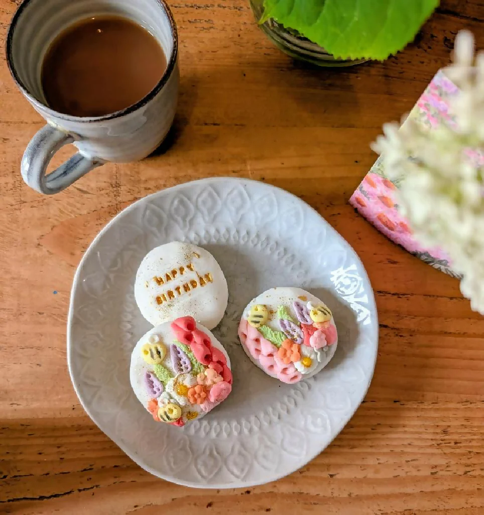 Box of 3 Hand Iced Personalised Bumblebee Meadow Biscuits - Image 2