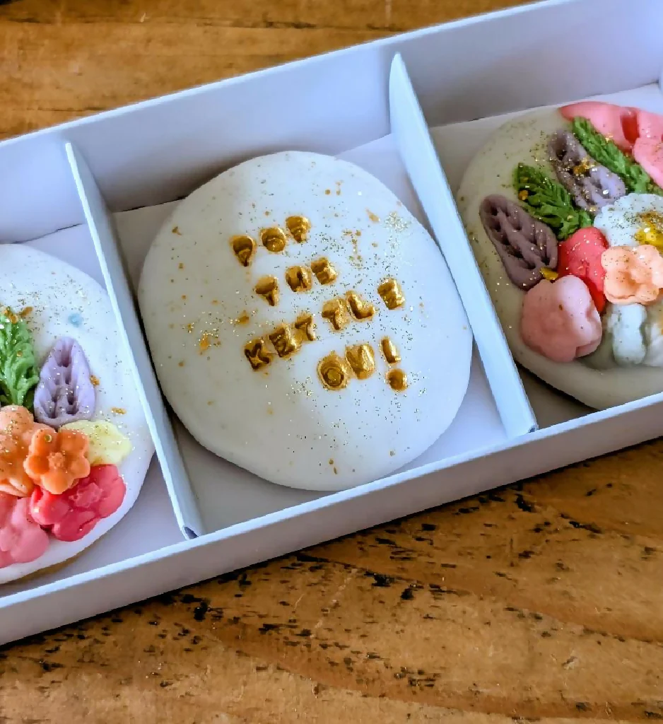 Box of 3 Hand Iced Personalised Wild Flower Biscuits - Image 2