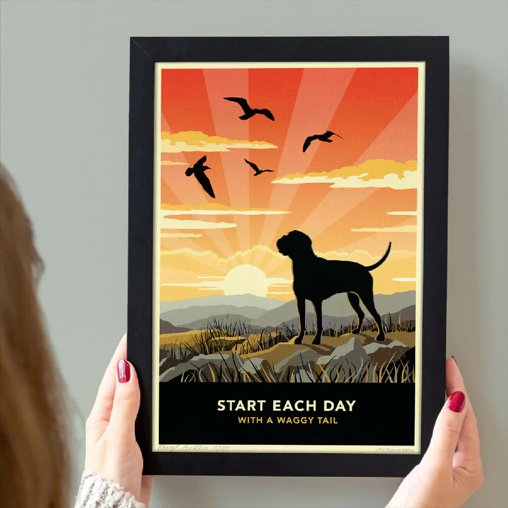 BOXER DOG ‘WAGGY TAILS’ LIMITED EDITION ART PRINT - Image 4