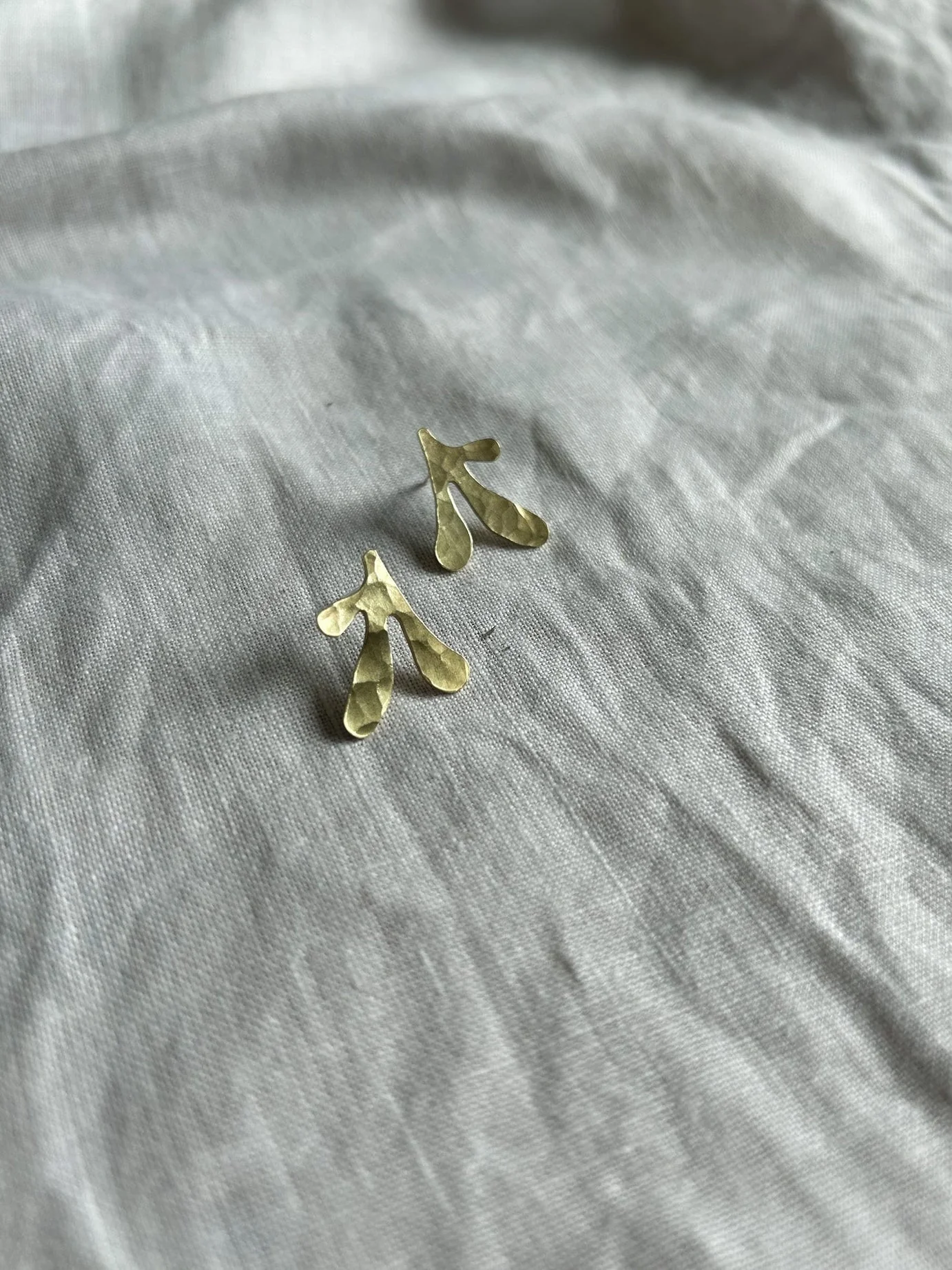 Brass Seaweed Studs - Image 5