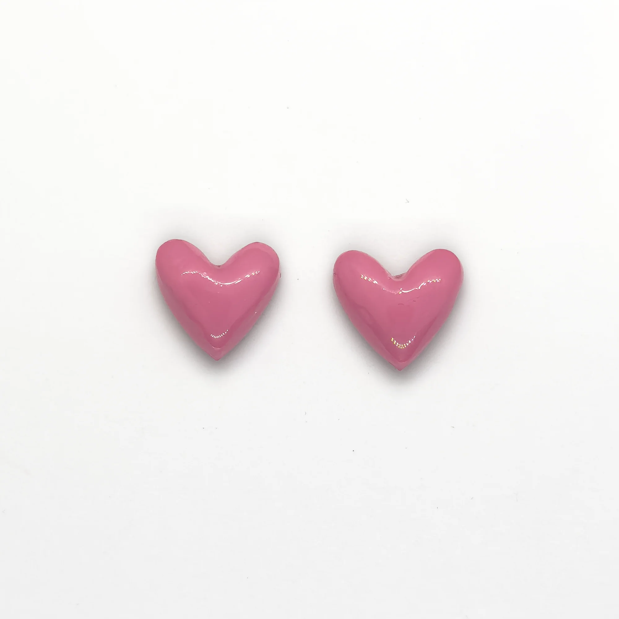 Bubble Heart | Pink | Stud Earrings - Image 2