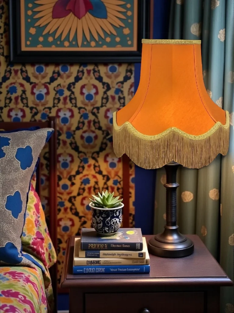 Burnt orange fabric lampshades - Available in 8 sizes - Image 4