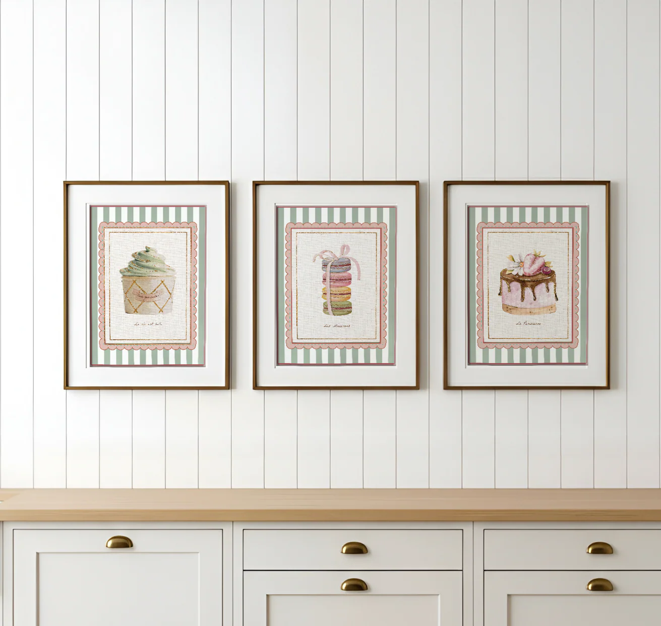 Cafe Paris Print Set of 3 Kitchen Coffee Shop Art Parisienne Patisserie Artwork Girls Room Wall Decor