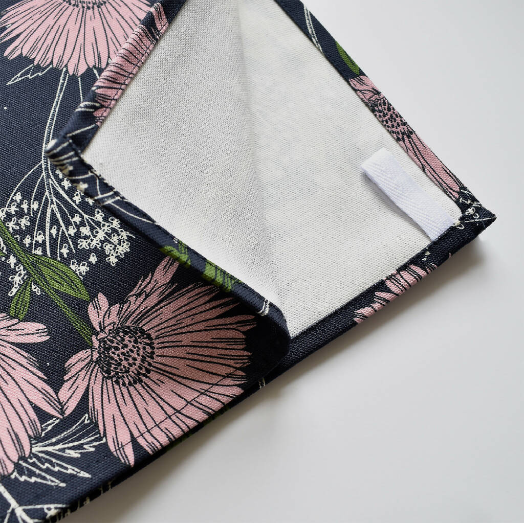 Calendula Tea Towel in Blackcurrant - Image 2
