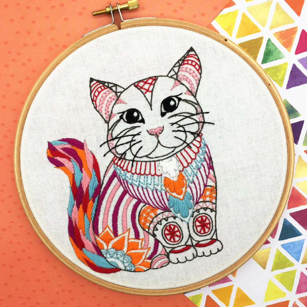 Cat Embroidery Kit - Image 3