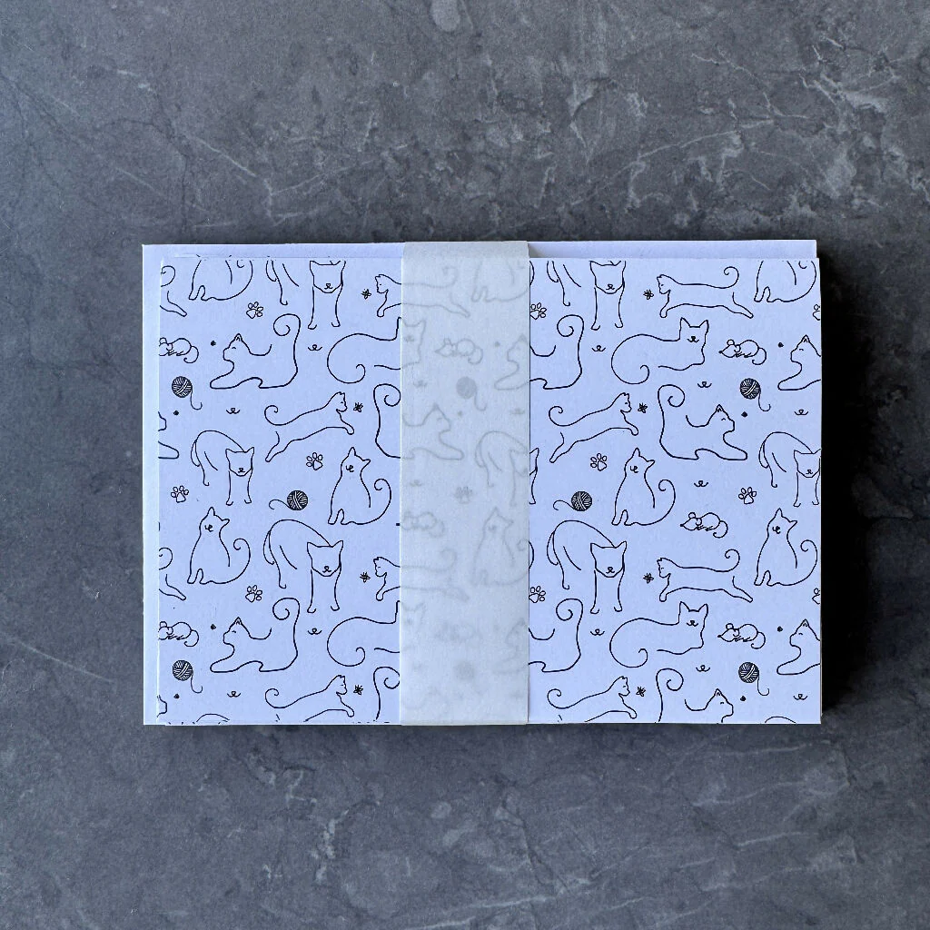 Cat Pattern Note Cards - Image 8