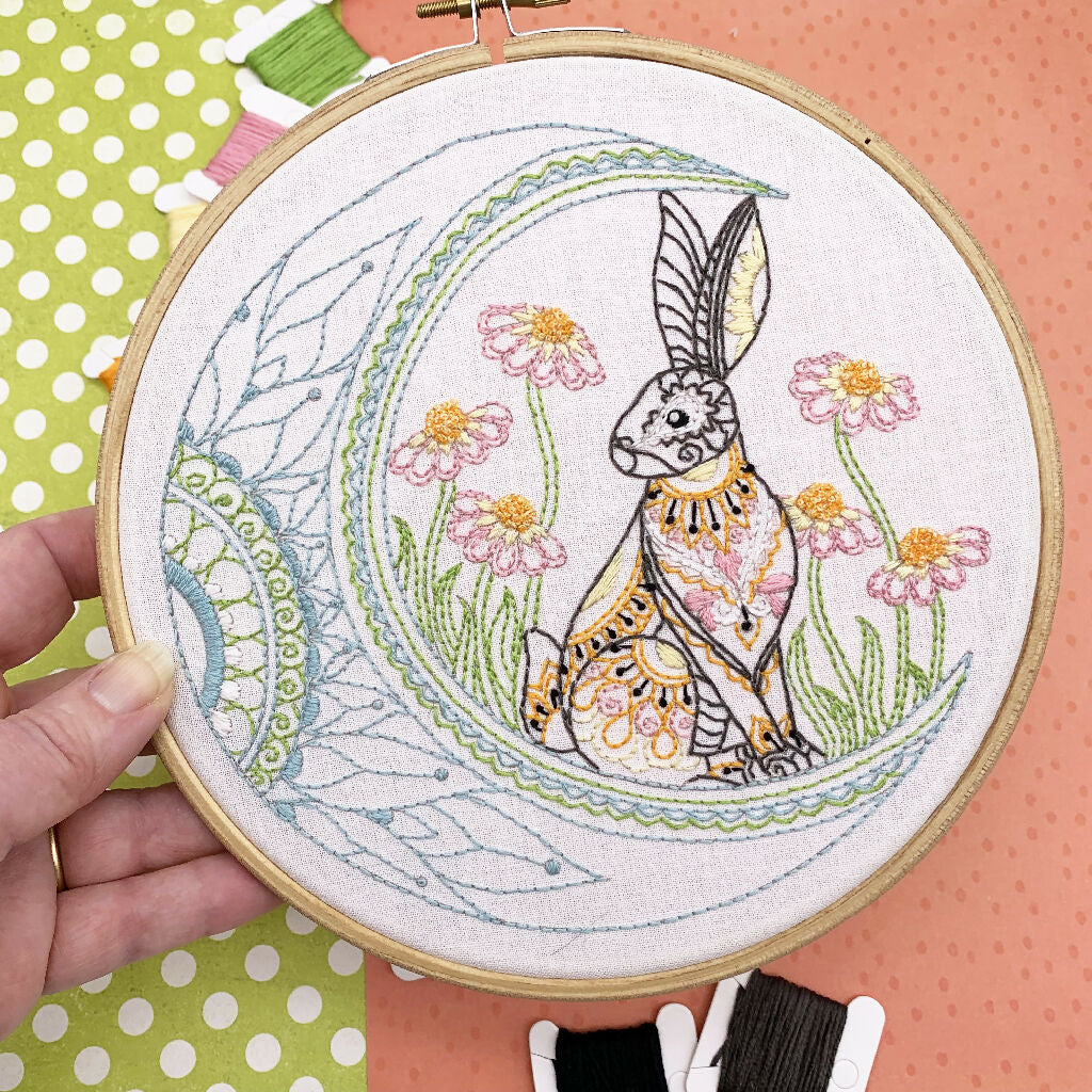 Celestial Hare Embroidery Kit - Image 5