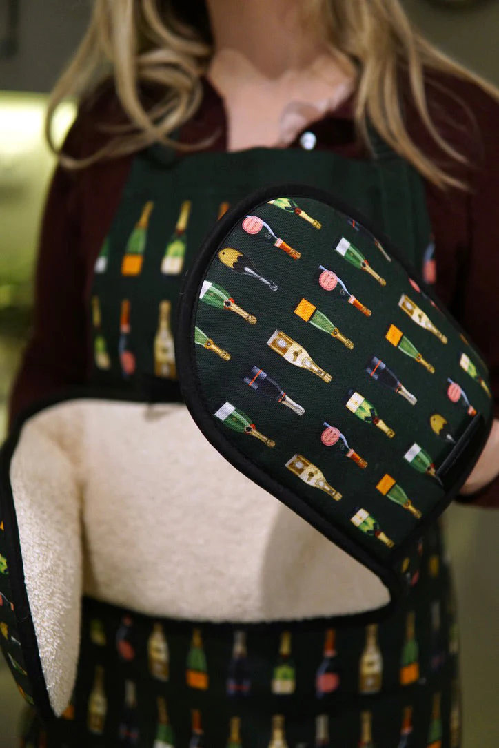 Champagne & Fizz Double Oven Gloves - Image 3