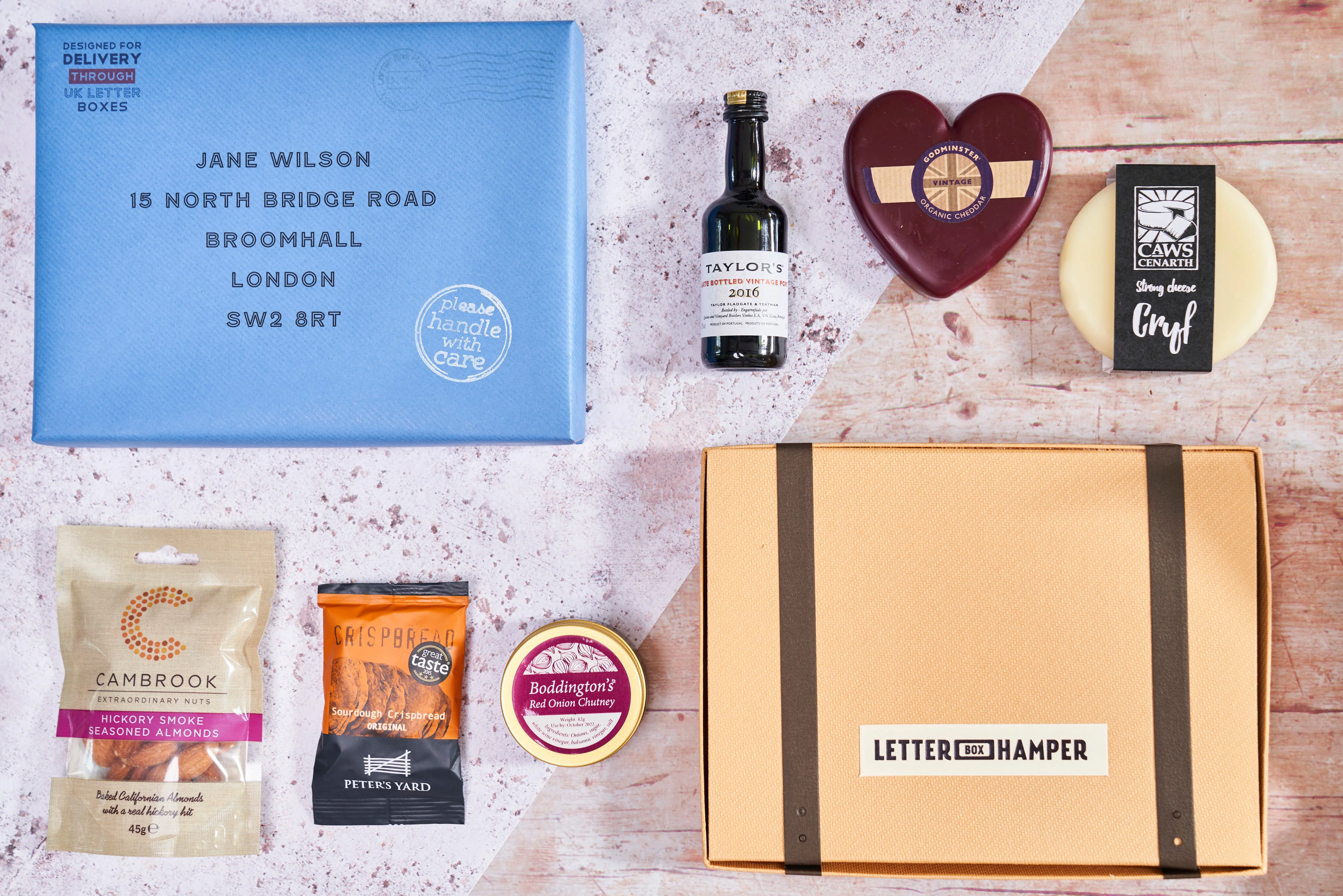 Cheese & Port Letter Box Hamper - Image 2