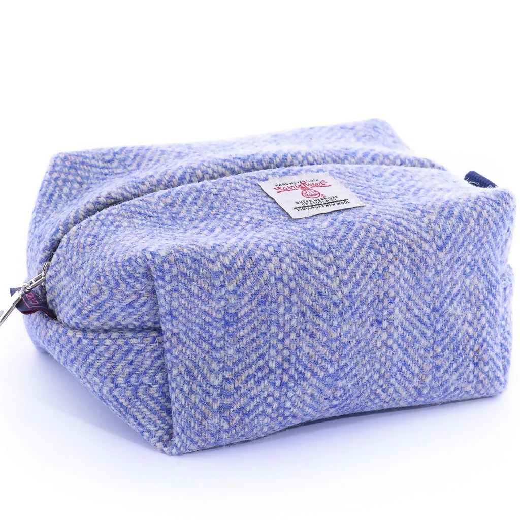 Chilcott Harris Tweed® Kit Bag - Oatmeal and Cornflower blue - Image 2