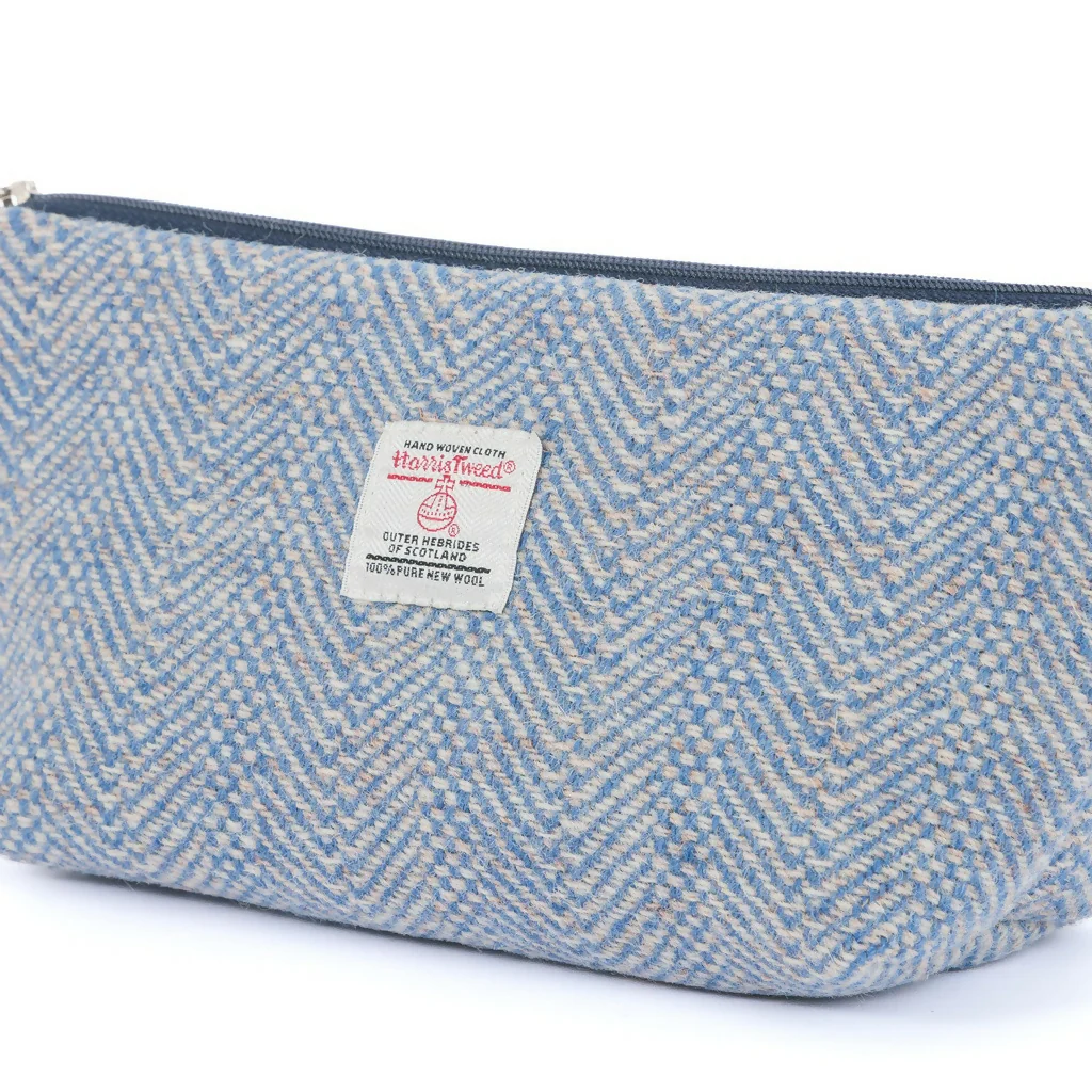 Chilcott Harris Tweed® Kit Bag - Oatmeal and Cornflower blue - Image 3