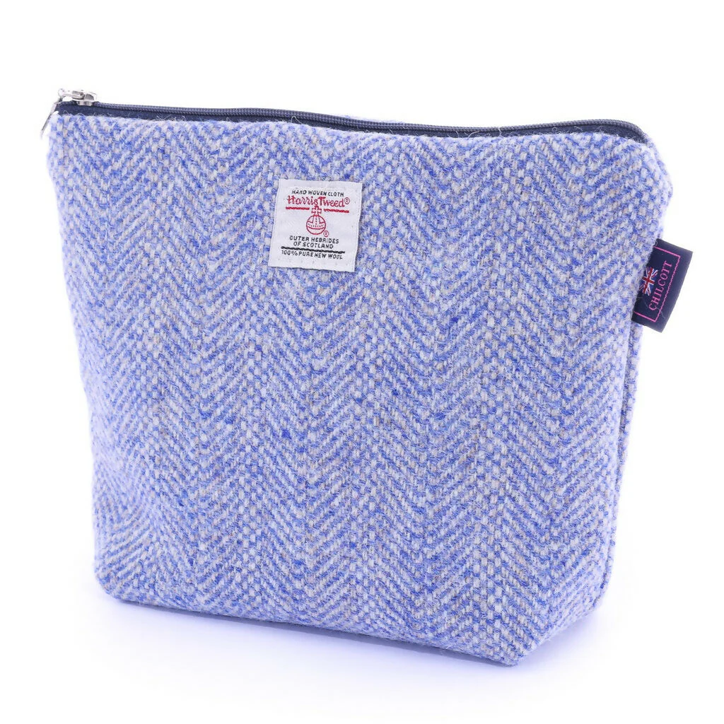 Chilcott Harris Tweed® Kit Bag - Oatmeal and Cornflower blue - Image 4