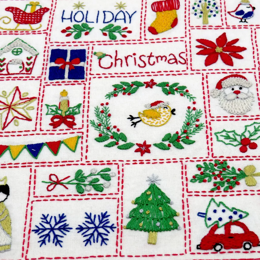 Christmas Embroidered Advent Calendar Hand Embroidery Kit - Image 3
