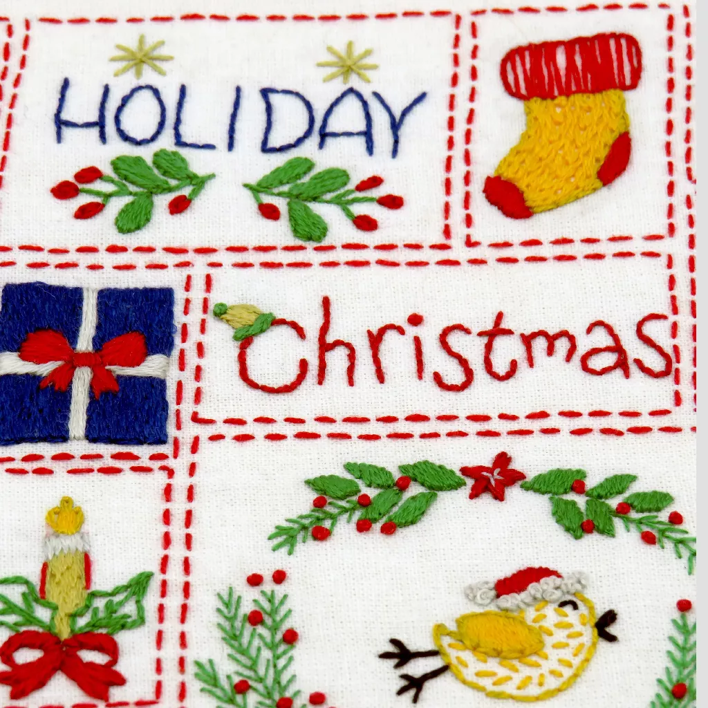 Christmas Embroidered Advent Calendar Hand Embroidery Kit - Image 4