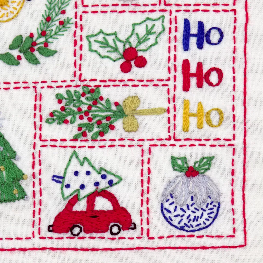 Christmas Embroidered Advent Calendar Hand Embroidery Kit - Image 8