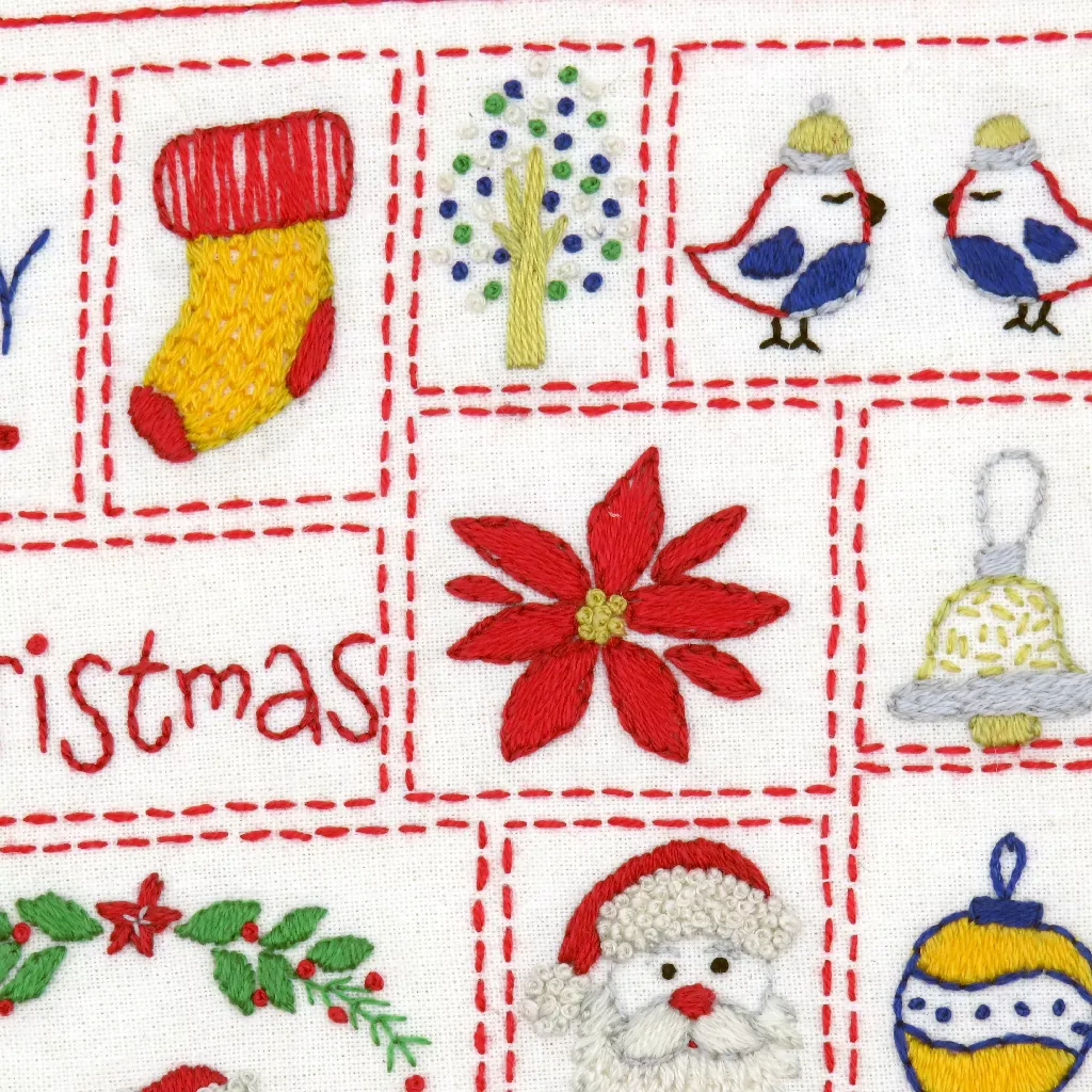 Christmas Embroidered Advent Calendar Hand Embroidery Kit - Image 9
