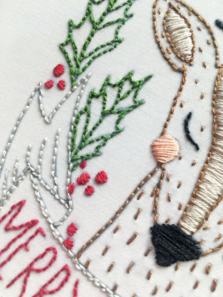 Christmas Embroidery Kit - Christmas Reindeer Embroidery Kit - Image 5