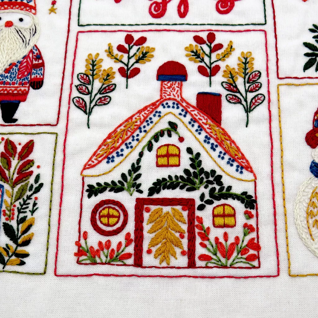 Christmas Folk Festive Hand Embroidery Kit - Image 8