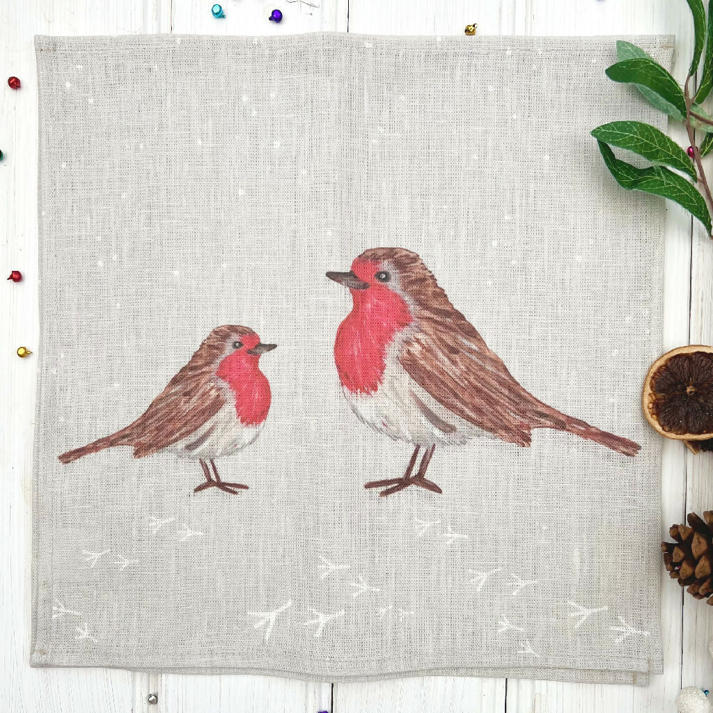 Christmas Linen Napkins - Red Robins Designs - Image 4