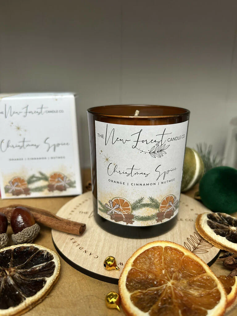 Christmas Spice Luxury Christmas Soy Wax Candle - Image 6