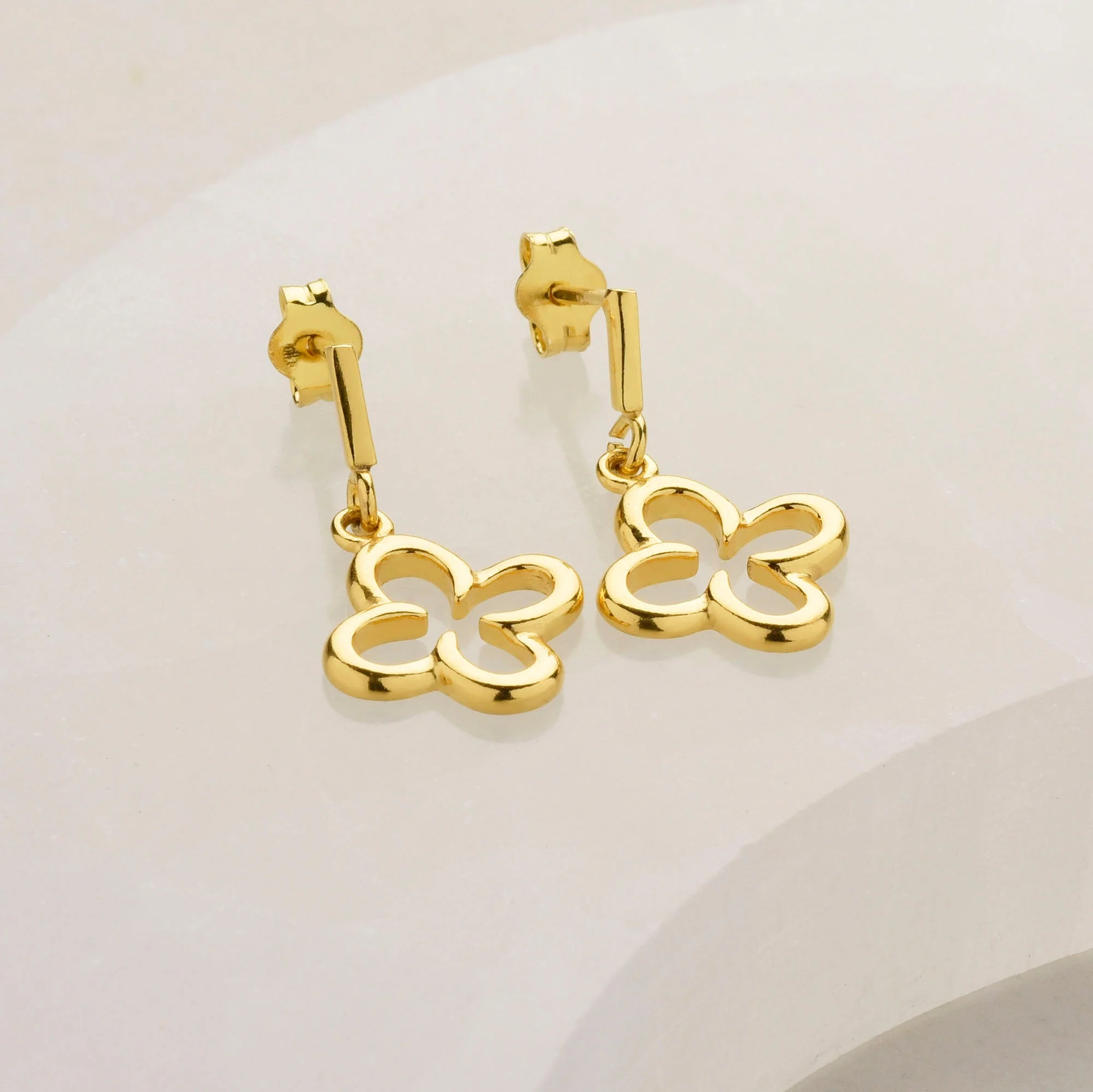 Clover Drop Earrings - Image 4