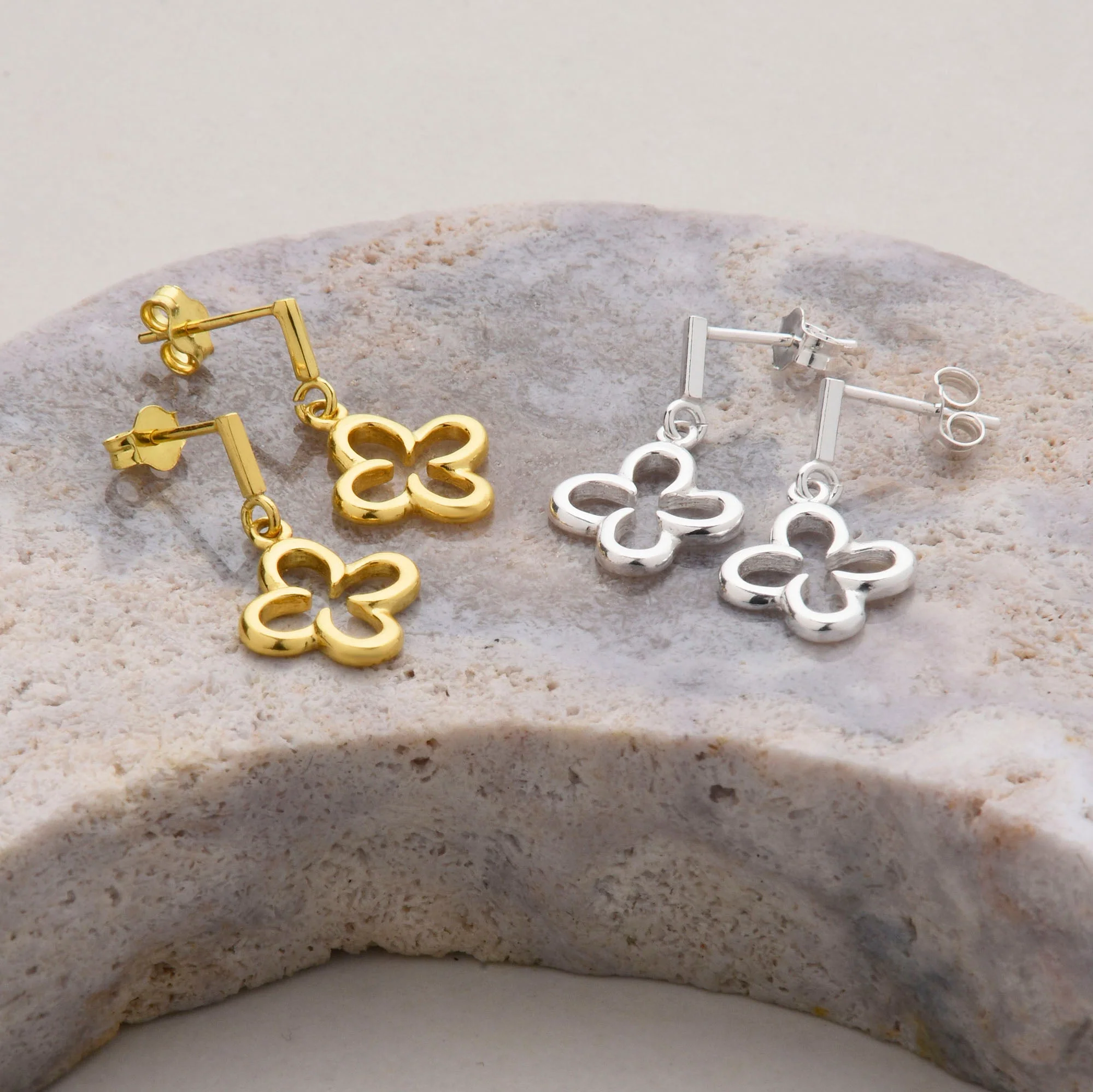 Clover Drop Earrings - Image 5