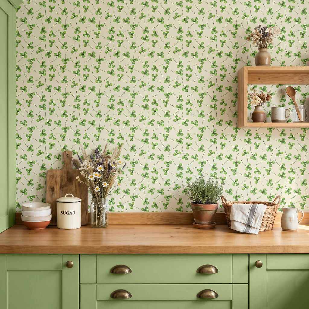 Clover Sustainable Wallpaper: Six Colours - Image 2