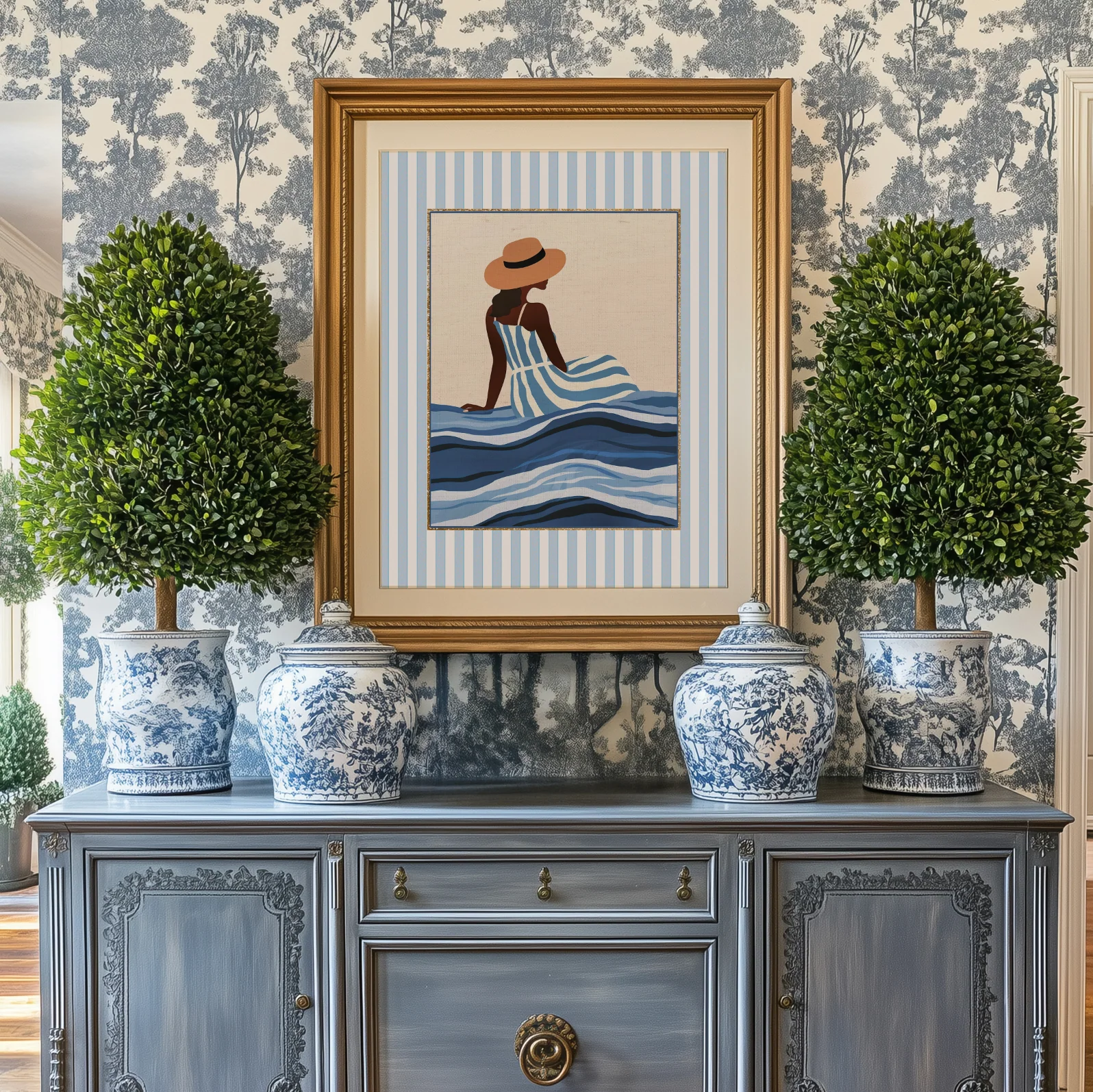 Coastal Artwork Retro Beach Life Cote d' Azur Print - Image 2