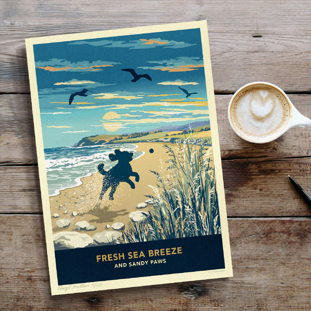 COCKAPOO 'BEACH FUN’ LIMITED EDITION ART PRINT - Image 7